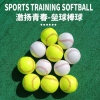 标准12寸垒球职业中学棒球软硬实心儿童用棒球训练打棒球的球类 12寸标准垒球1个(绿色)